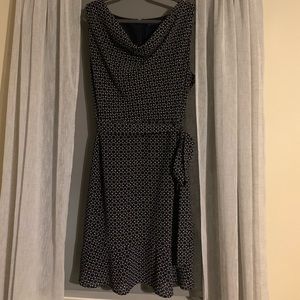 Eloquii Navy Drape Neck Dress